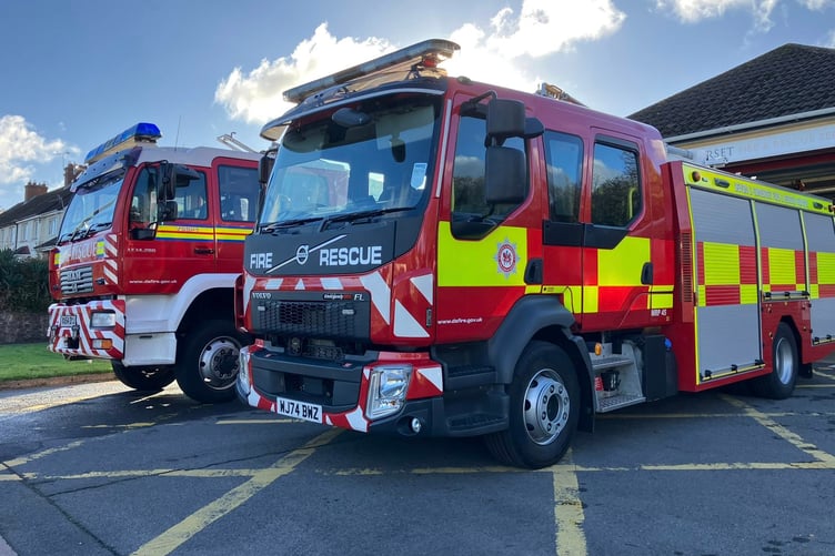 Minehead firefighters joined a crew from Nether Stowey to tackle a chimney fire in Bicknoller.