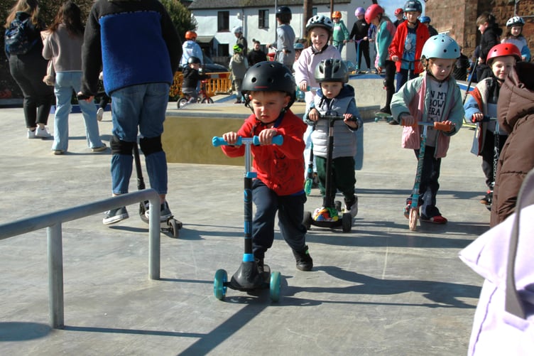 Watchet's new wheeled park has been attracting youngsters of all ages.