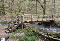 Important bridge for Exmoor walkers is replaced after storm washed it away