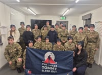 Army Cadets sleeping out for homeless charity
