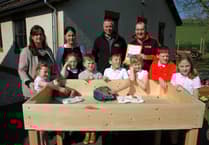 CRS supplies new guinea pig run for Williton St Peter's School