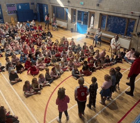 Favourite jokes were shared during a Red Nose Day assembly in Knights Templar Community Church School, Watchet.