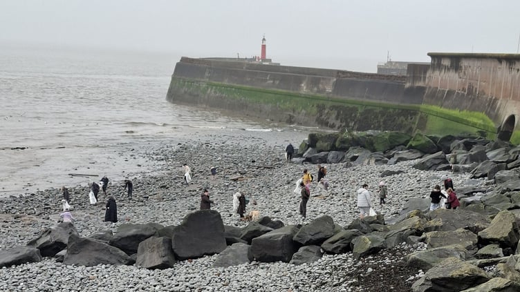 A Watchet beach clean was joined by more than 80 volunteers.