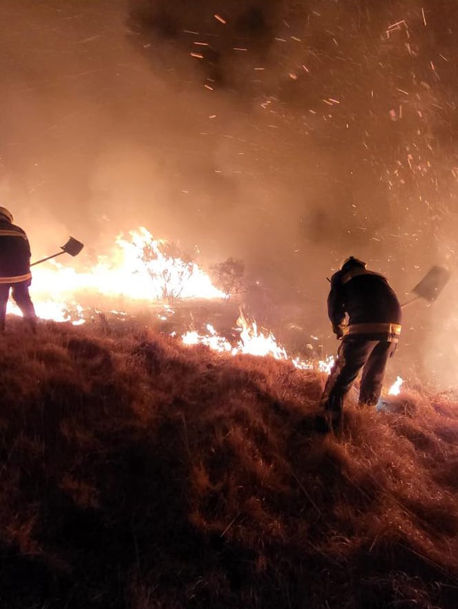 One of two heath fires on Exmoor on Monday spread for more than a mile.