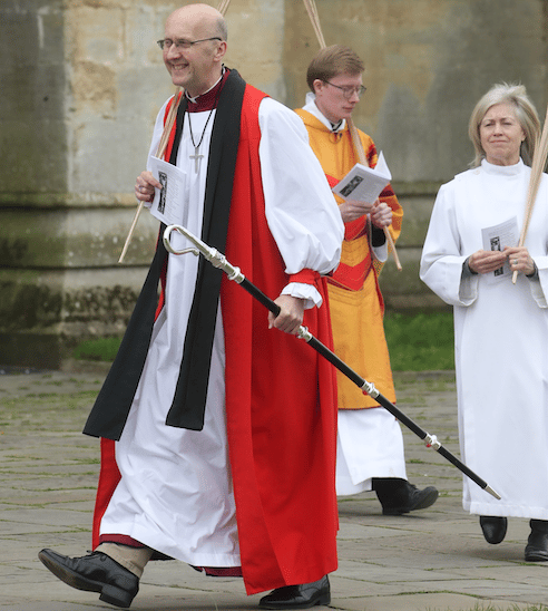 The Bishop Bath and Wells the Rt Rev Michael Beasley is making a Holy Week pilgrimage across Exmoor and the Quantock Hills.