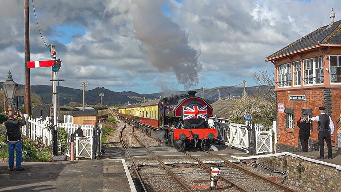 'Victor' approaches Blue Anchor Station as it recreated the first-ever journey on the West Somerset Railway from 50 years ago. PHOTO: JonesTheSteam.