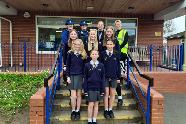 A 'walk and talk' was arranged by local PCSOs for MInehead Middle School pupils and staff to encourage trust with the local police.