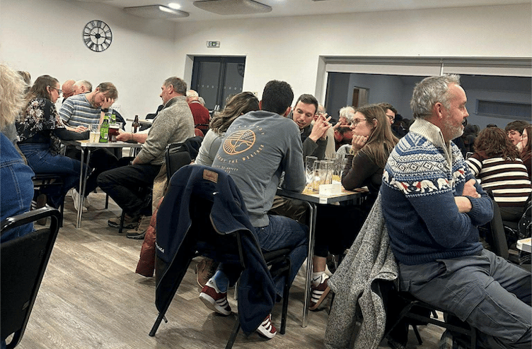 Members and guests of Watchet Bowling Club attending a quiz night to support the South West's ambulance service.