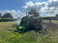 Tractor destroyed in village fire