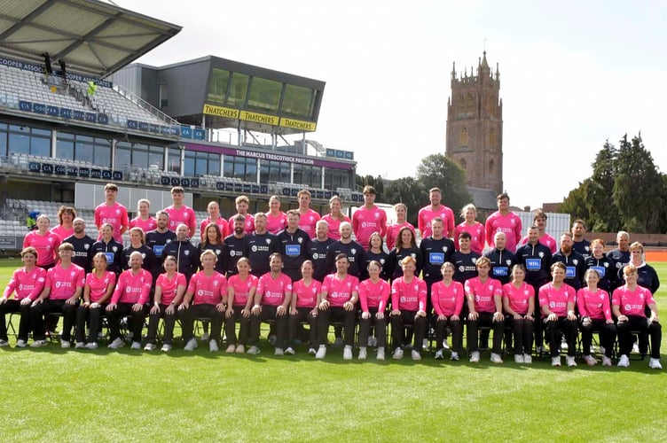 Somerset teams face the camera