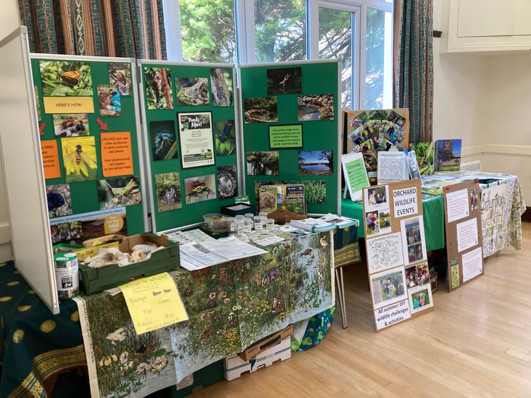 Some existing examples of local nature recovery on show at a Carhampton Climate Group event.