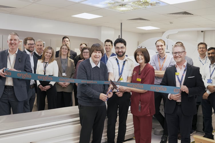 Musgrove Park Hospital colleagues hold a ribbon cutting ceremony  to celebrate the reopening of the nuclear medicine department.