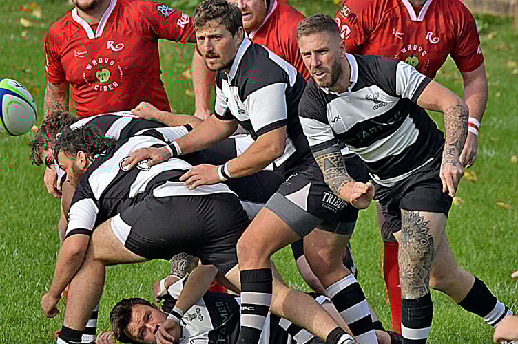 Minehead Barbarians' rugby action