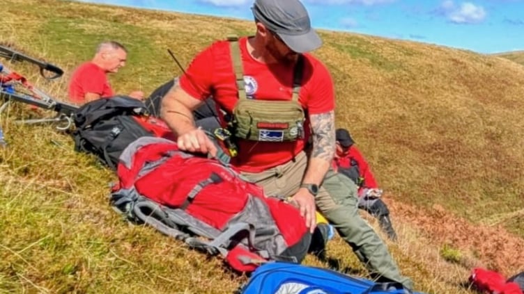 Andrew Medland, of Exmoor Search and Rescue, is taking on the Welsh 3000s challenge as a fund-raiser for the charity.