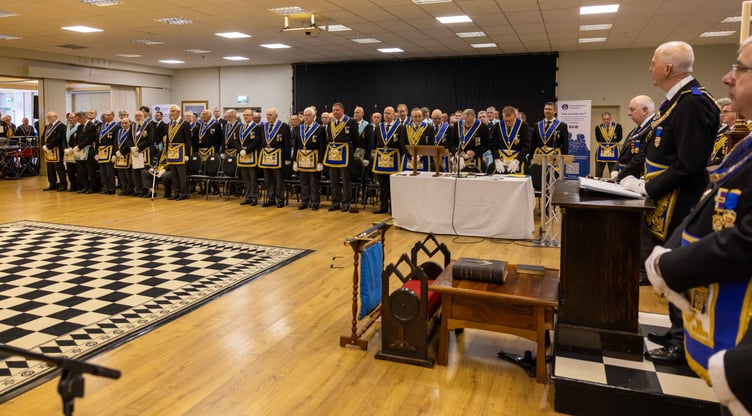 Somerset Freemasons attending their annual meeting where a £2.5 million charity appeal was launched.