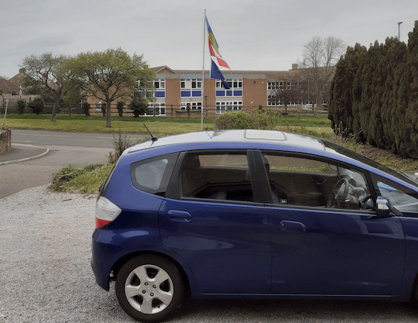 Pensioner's flagpole with EU flag felled