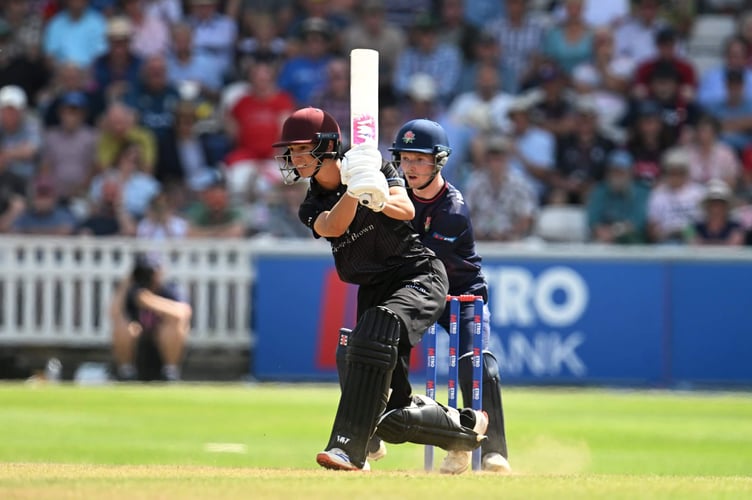 Kian Roberts batting against Lancashire last summer