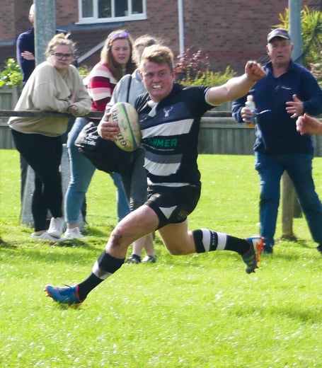 Sam Chinn - scored two tries for Minehead Barbarians