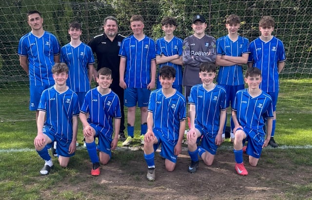 Minehead Under 15s' successful squad