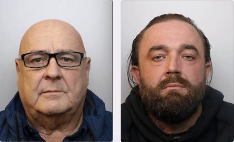 Watchet drug smuggling gang members Colin Benson (left) and Joshua Rose.