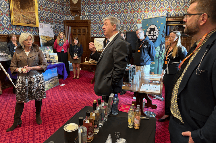 MP Alistair Carmichael, chairman of a Parliamentary select committee for food and rural affairs, addresses Exmoor businesses in the House of Commons.