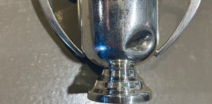 How did a replica of Baker Cup find its way into a garden? 