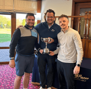 Left to right: Will Parkman, captain Jon Ball and Robert Parker