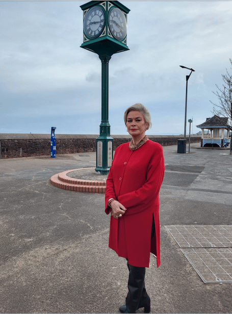 West Somerset MP Rachel Gilmour on Minehead sea front.