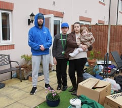 House flood leaves family living upstairs