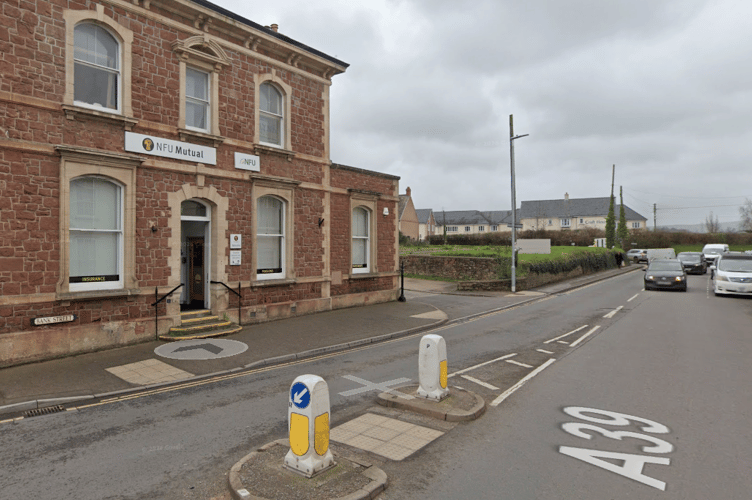 Bank Street, Williton, where a Bath woman was caught drink-driving.