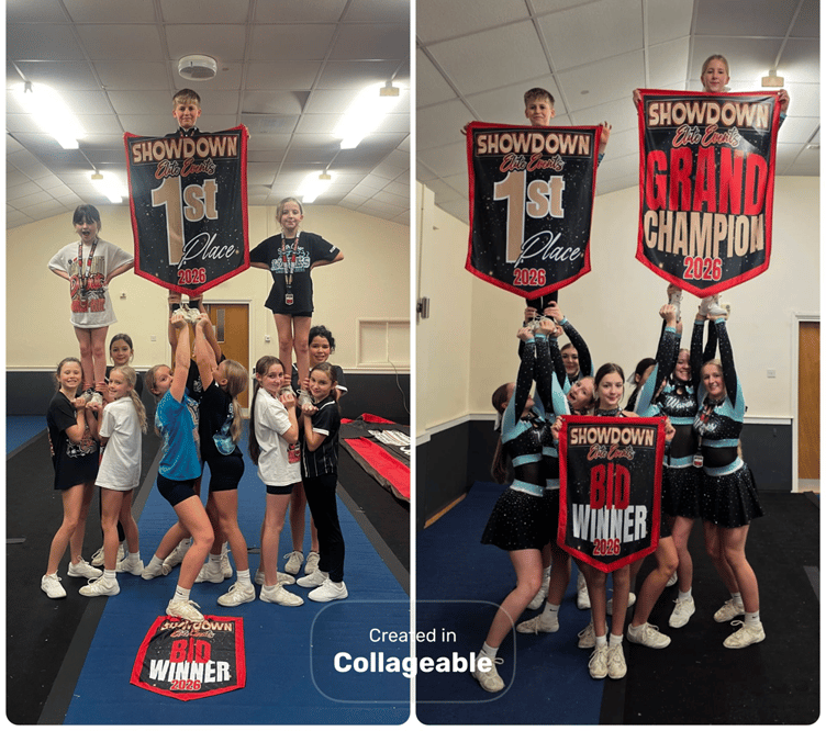 Award-winning cheerleaders from South Coast Waves will perform in 'Party in the Park' in Minehead.