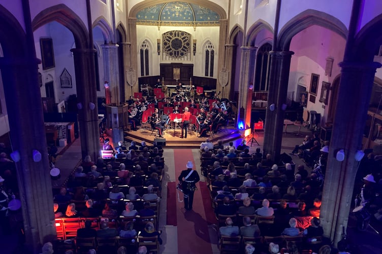 The Royal Marines Commando Training Centre band in Wiveliscombe last year, is making a welcome return.