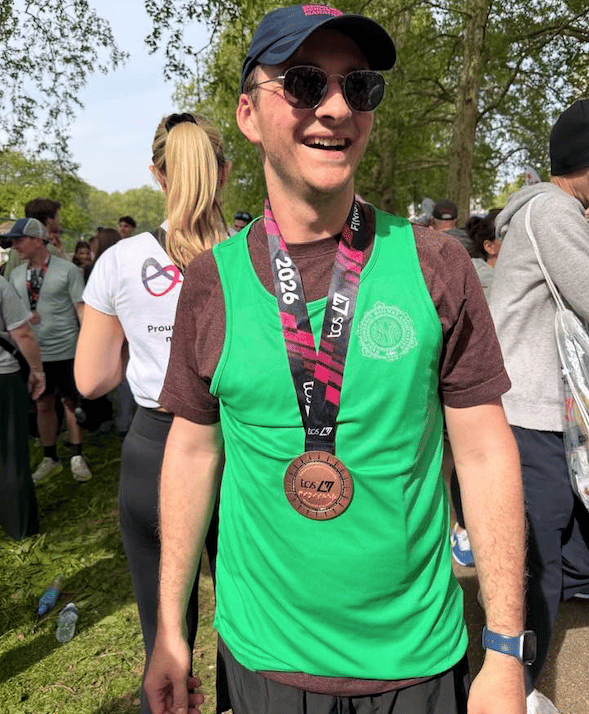 West Somerset Railway supporter Reece Bartle-Coates completed the London Marathon with Joe Rogers to raise more than £4,000.