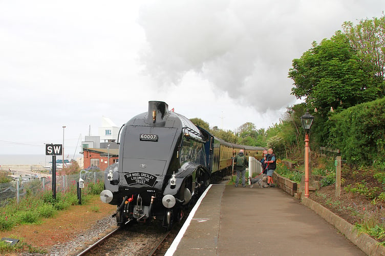 LNER A4 Pacific No.60007 ‘Sir Nigel Gresley’ was the star of the show for many visitors to the West Somerset Railway steam gala over the bank holiday weekend. PHOTO: George Ody.