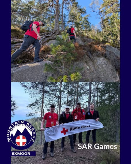 Four members of Exmoor Search and Rescue Team claimed fifth place in the International Search and Rescue Games, held in Norway.