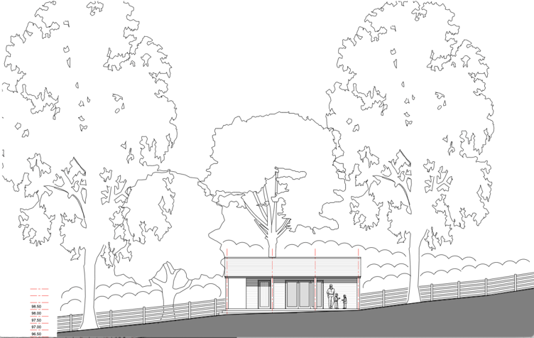 A drawing of how a Stogumber forest nursery will fit into its rural surroundings.