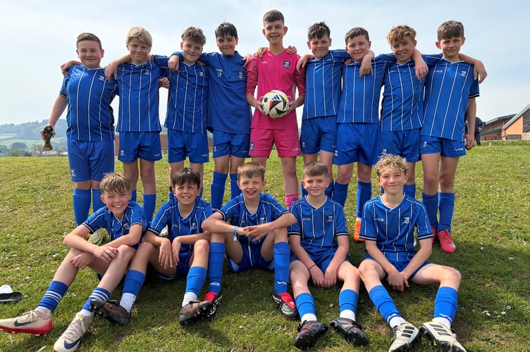 Minehead Blues Under 12s' winning squad