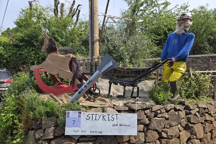 Villagers in Wootton Courtenay learned the Ukrainian word 'stickiest', which means 'resilience', when a scarecrow festival was held at the weekend.