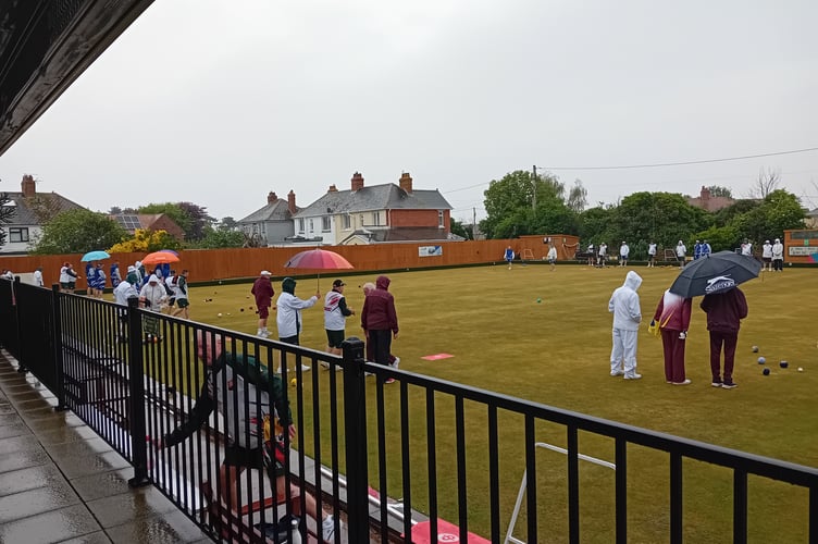Watchet, Ilminster and Taunton bowlers brave the atrocious weather