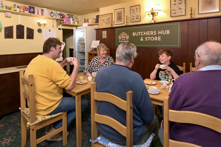 A café area in the Butchers Arms, Carhampton, is a place for local people to meet and chat. PHOTO: Nina Dodd.