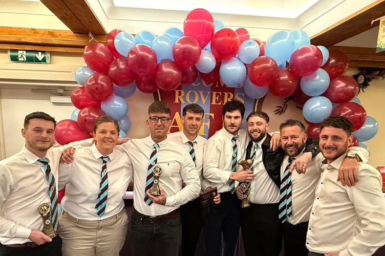 Award winners at Alcombe Football Club's End of Season presentation evening