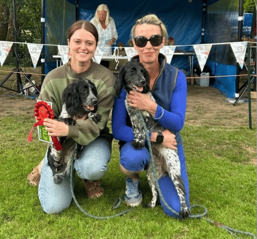 The ‘best matching pair’ in the 2025 Dulverton family dog show.