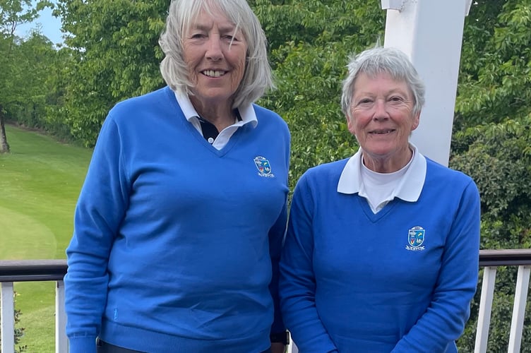 Stableford winner Ginnette Bowyer and runner-up Ruth Ball
