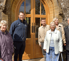 Church doors tribute to legendary cricketer