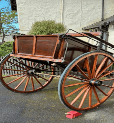 A traditional horse-drawn cart loaned by Allerford Rural Life Museum volunteer Penny Webber is now on display.