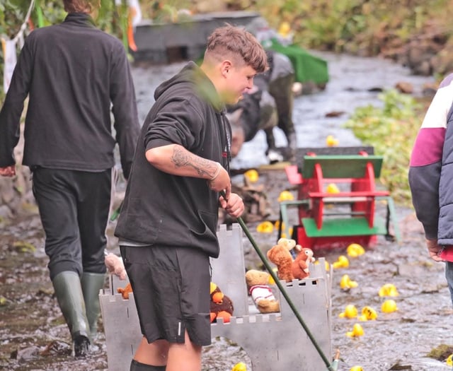 Hundreds of fund-raising ducks taking to river