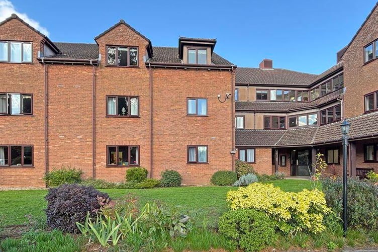The property at Priory Court, Wellington, is on the market for £124,500
