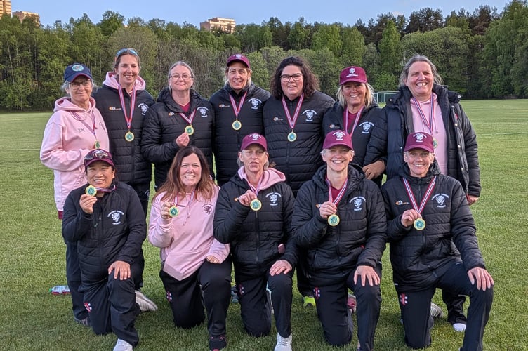 The Somerset Senior Women’s squad who went to Oslo, back left to right: Jutta Meiwald, Nicola Worley, Lucie Hopkins, Gemma Ford, Donna Hibbert, Sarah Feltham, Jan Godman: Mechelle Ho, Lorraine Warren, Jenny Cockayne, Roz Hartley and Emma Gray.