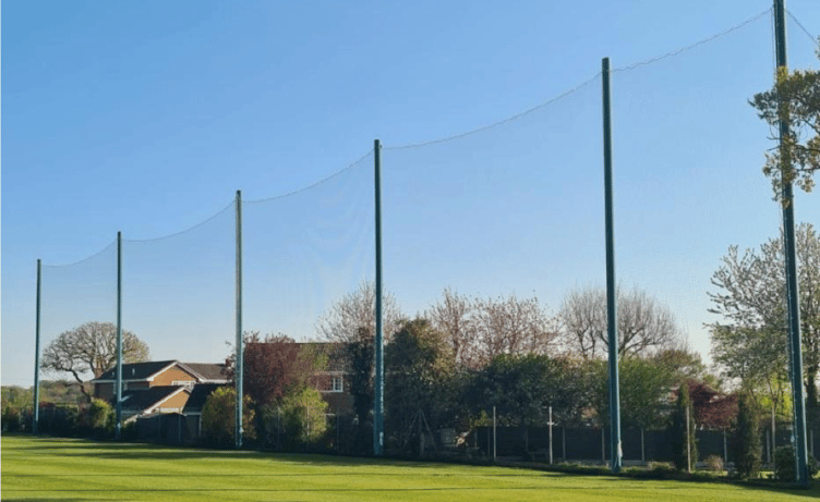 An example of nets which cricket clubs around the country are using to protect neighbouring homes.