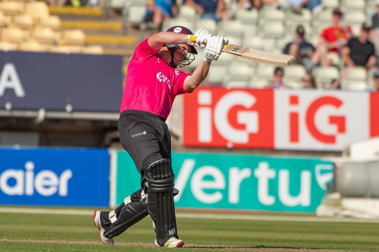 James Rew hits out for Somerset